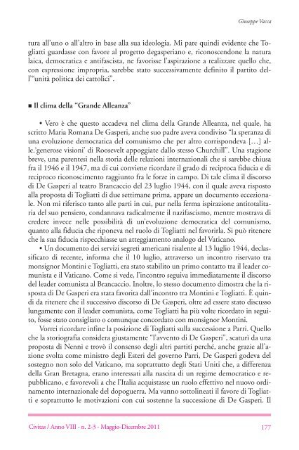 La dimensione etica della politica - Istituto Luigi Sturzo