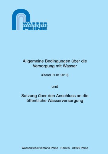 Allgemeine VersBeding mit Wasser Seite 1-6.cdr - Wasserverband ...