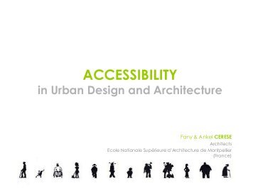 Accessibility in urban desing and architecture