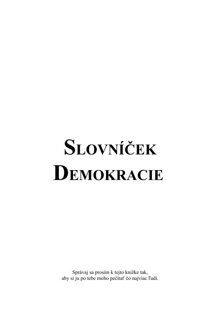 DEMOKRACIE (úvod)