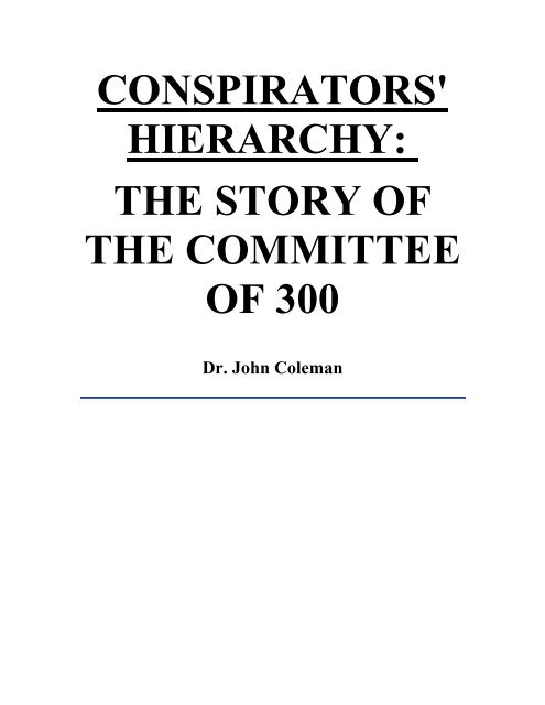 CONSPIRATORS' HIERARCHY: THE STORY OF THE ... - ImageShack