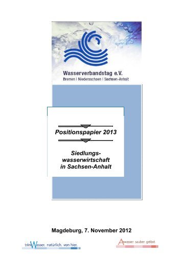 Positionspapier 2013 - Wasserverbandstag eV