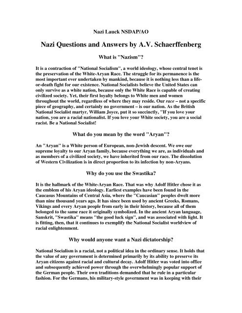 nazi party essay questions