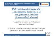 Materiali di confezionamento – La valutazione del rischio e la ... - Aita