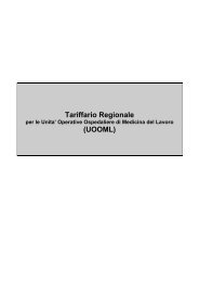 Tariffario Regionale (UOOML)