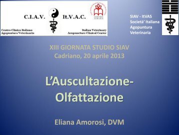 L'auscultazione-olfattazione - SIAV