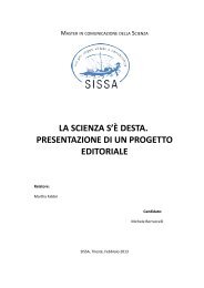 la scienza s'è desta. presentazione di un progetto editoriale