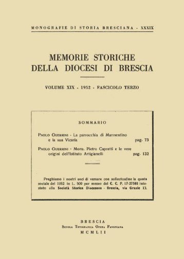 XIX (1952) - Brixia Sacra