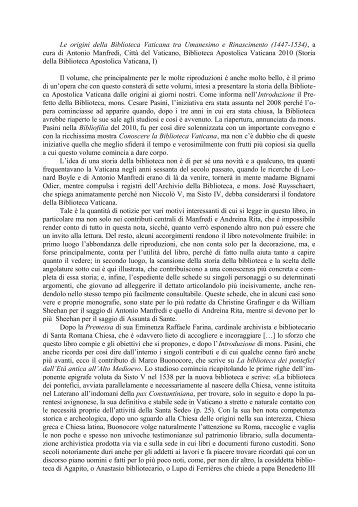 Biblioteca Vaticana - Biblioteca Apostolica Vaticana