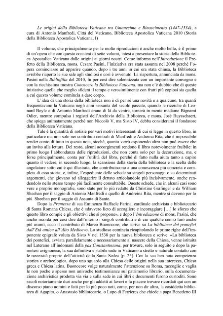 Biblioteca Vaticana - Biblioteca Apostolica Vaticana