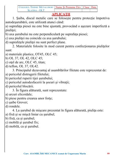 curs asamblări mecanice m7 - Modulul 5