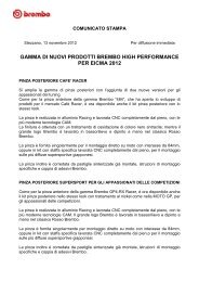 Brembo lancia nuovi prodotti HPK ad EICMA 2012