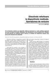 Directivele referitoare la dispozitivele medicale. Operaţiunea de ...