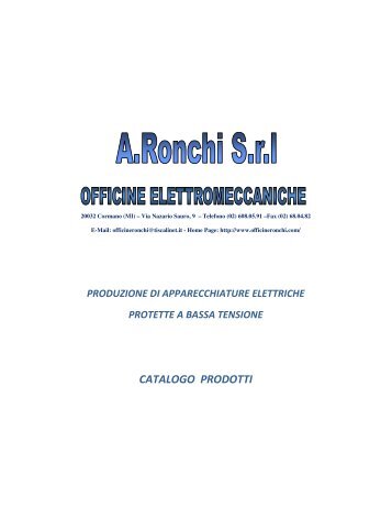 Officine elettromeccaniche A.Ronchi Srl Cormano (MI)