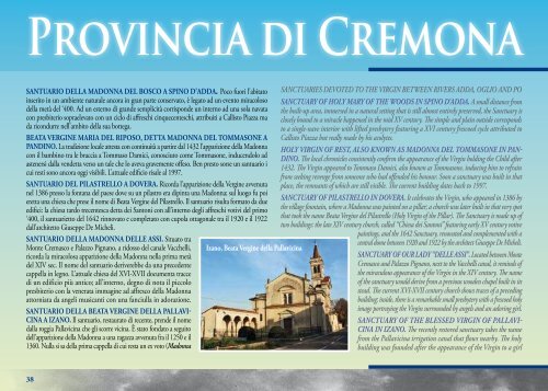 luoghi e percorsi tra arte e fede nelle - Provincia di Cremona