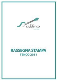 RASSEGNA STAMPA - Club Tenco