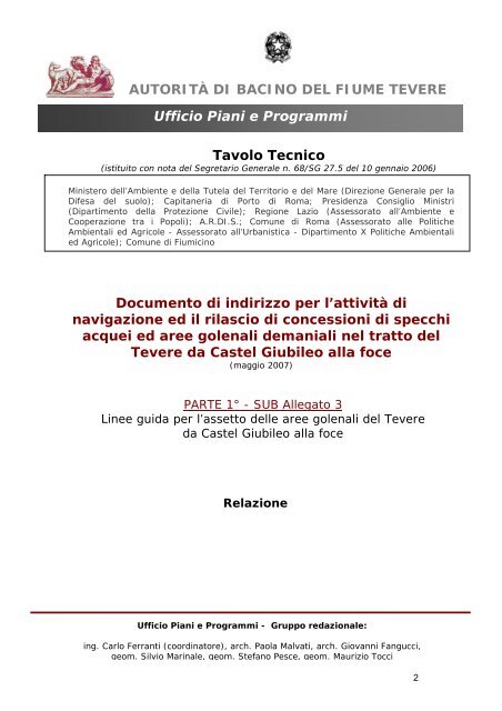 Norme di attuazione – Allegato E - Autorità di Bacino del fiume Tevere