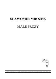 Sławomir Mrożek - Małe Prozy