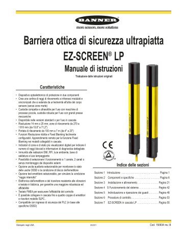 Barriera ottica di sicurezza ultrapiatta EZ-SCREEN® LP - Banner ...