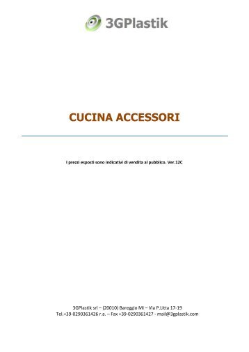 3G Cucina accessori BD - 3GPlastik