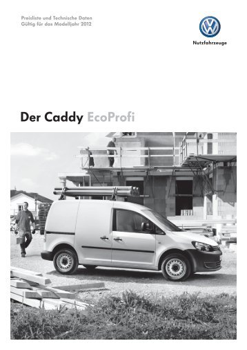 Preisliste Der Caddy EcoProfi Modelljahr 2012