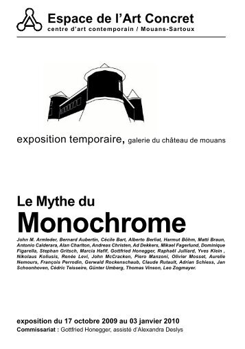 Le Mythe du Monochrome - L'espace de l'art concret