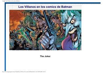 Taringa! - Los Villanos en los comics de Batman