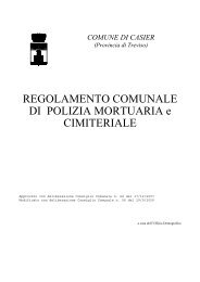 Regolamento Polizia Mortuaria e Cimiteriale - Comune di Casier