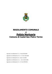 Regolamento di Polizia mortuaria - Comune di Castel San Pietro ...