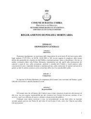 [T] - Regolamento di Polizia Mortuaria - Comune di Bastia Umbra