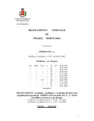 regolamento comunale di polizia mortuaria - Comune di Mirano