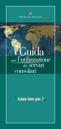 Guida per l'utilizzazione dei servizi consolari