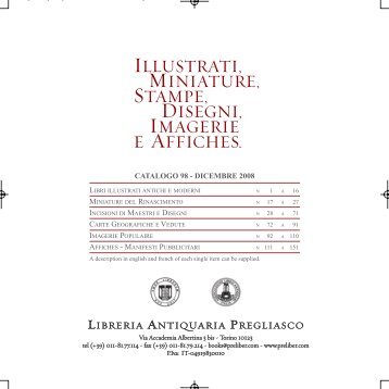 Scarica il pdf allegato - Libreria Antiquaria Pregliasco