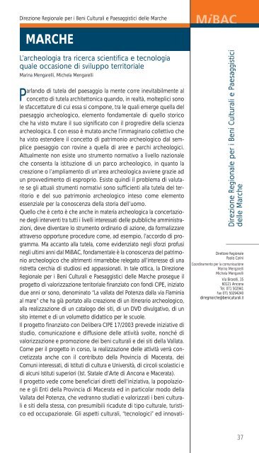 il paesaggio “archeologico” - Ministero per i Beni e le Attività Culturali