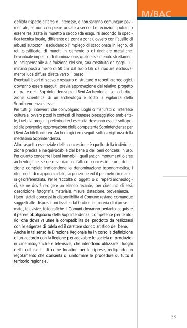 il paesaggio “archeologico” - Ministero per i Beni e le Attività Culturali