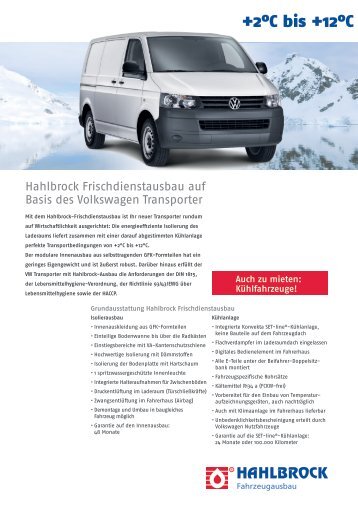 Hahlbrock Frischdienstausbau auf Basis des  Volkswagen Transporter