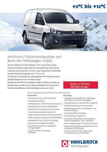 Hahlbrock Frischdienstausbau auf Basis des  Volkswagen Caddy