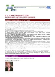 S. C. di ANATOMIA E ISTOLOGIA PATOLOGICA ... - Azienda ULSS 3