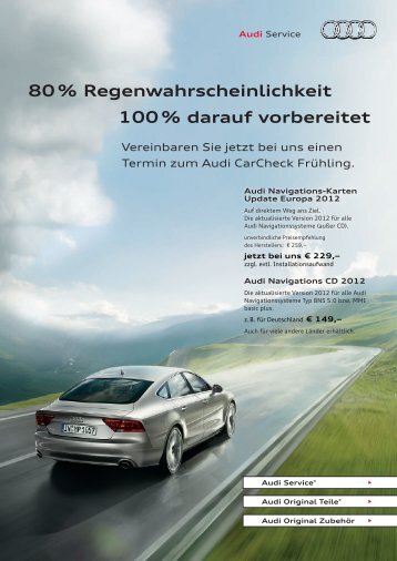 80 % Regenwahrscheinlichkeit 100 % darauf ... - Autohaus Kahle