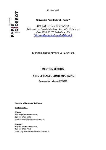 Brochure à télécharger - Université Paris Diderot-Paris 7