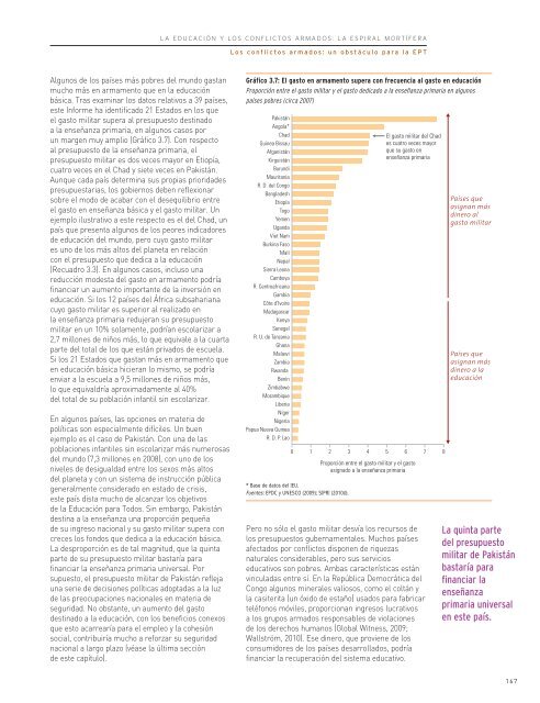 Capítulo 3 La educación y los conflictos armados: la espiral mortífera