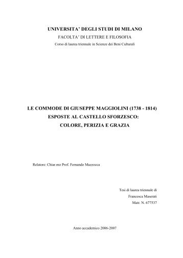 (1738 - 1814) esposte al castello sforzesco - Ecomuseo e Agenda ...