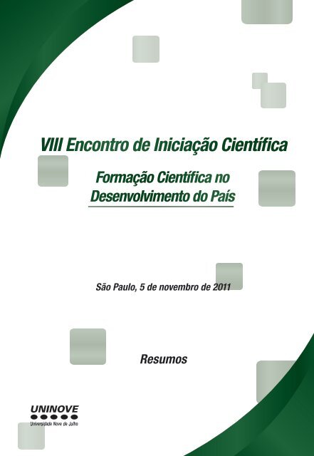 Currículo da Iniciação Científica - USJT 1995