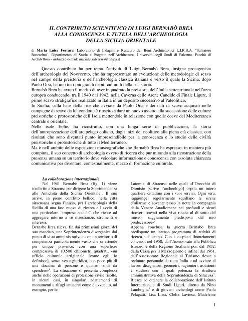 Testo & immagini_Luigi Bernabò Brea.pdf - Auditorium