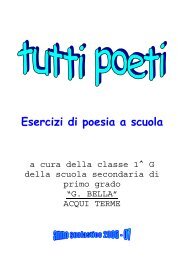 Esercizi di poesia a scuola - G.Bella