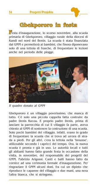 Un pozzo per la vita. Pasqua 2013 - Gruppo Missionario Merano