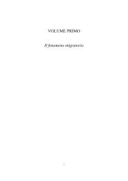 VOLUME PRIMO Il fenomeno migratorio - IReR