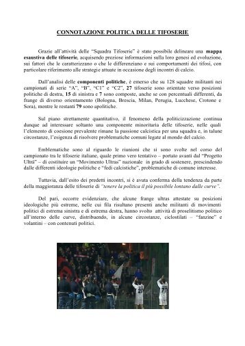 CONNOTAZIONE POLITICA DELLE TIFOSERIE - AsRomaUltras.org