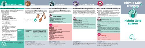 Download Informationsblatt "Mülltrennung" - WBG-Fürth