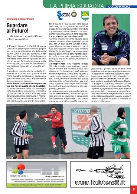 il calcio d'angolo - Rozzano Calcio